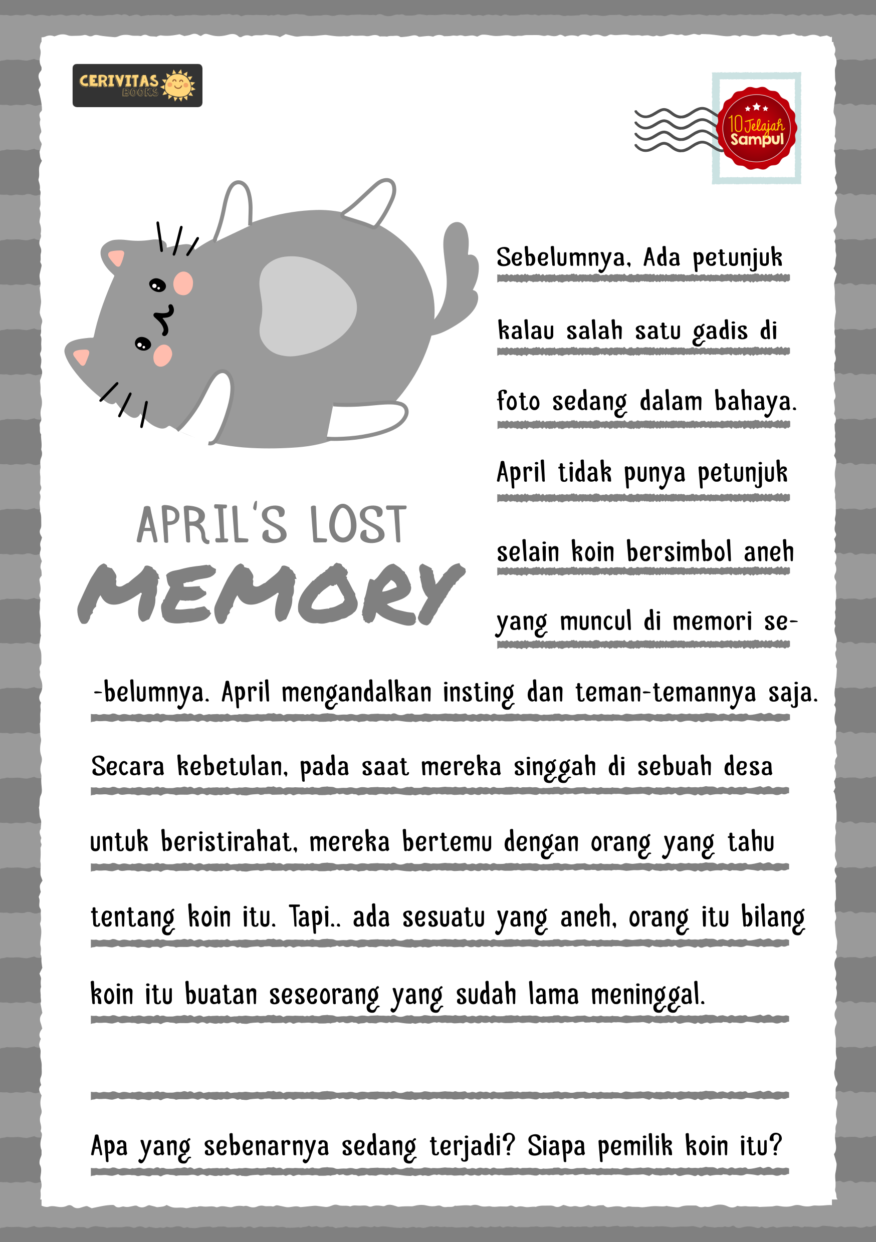 April's Lost Memory - Sampul Belakang